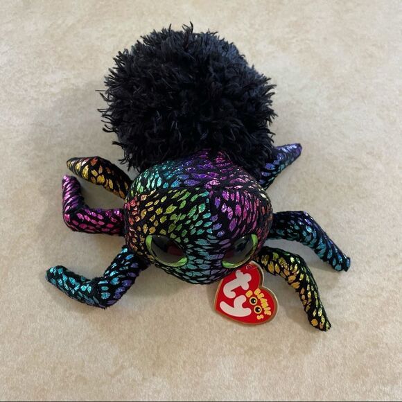 Lot of 4 TY Beanie Boos buckwheat icy slick leggz spider fox cat with tags - Picture 9 of 16